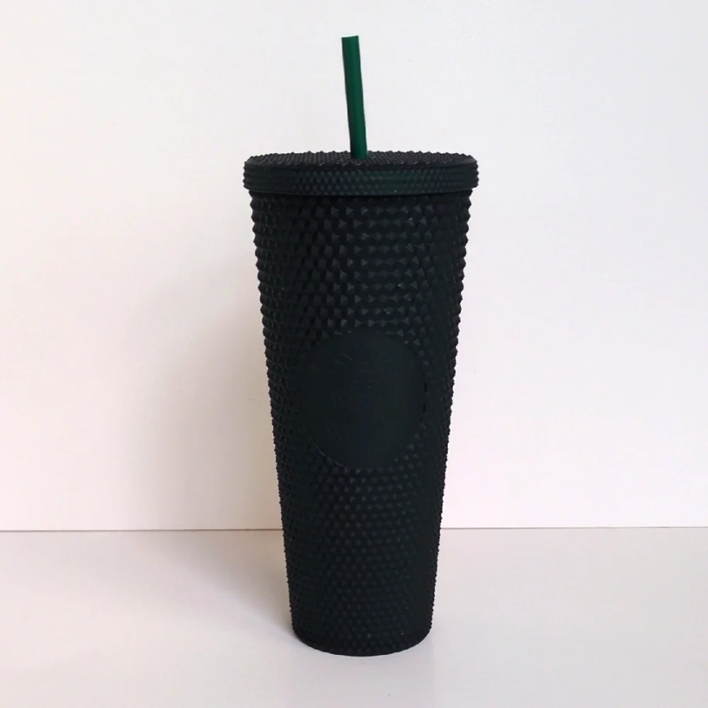 Starbucks 2022 Matte Studded Iced Cold Tumbler - Venti Dark Green with Lid Straw